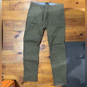 J. Crew 484 Slim Fit Olive Chinos